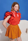 Sister Jane Apricot Sky Trim Top, Red