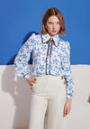 Sister Jane Siro Floral Print Blouse, White