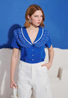 Sister Jane Aegean Trim Blouse, Blue