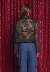 Sister Jane Celeste Floral Mesh Top, Black