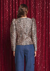 Sister Jane Leopard Print Charmed Jacquard Jacket, Beige Multi