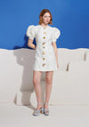 Sister Jane Milos Brooches Mini Dress, Cream