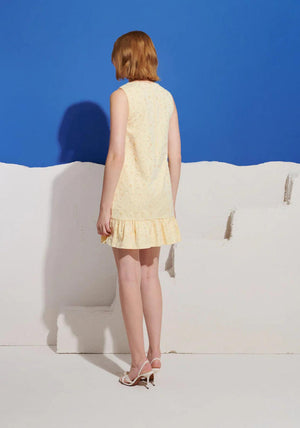Sister Jane Lemon Zest Embellished Mini Dress, Yellow