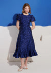 Sister Jane Azure Jacquard Midi Dress, Cobalt Blue
