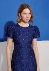 Sister Jane Azure Jacquard Midi Dress, Cobalt Blue