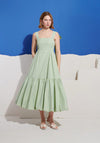 Sister Jane Caper Stripe Maxi Dress, Green