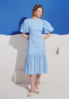 Sister Jane Seaglass Polka Dot Midi Dress, Blue and White