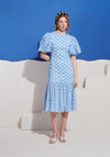 Sister Jane Seaglass Polka Dot Midi Dress, Blue and White