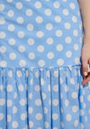 Sister Jane Seaglass Polka Dot Midi Dress, Blue and White