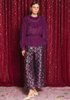 Sister Jane Fortunes Floral Jacquard Trousers, Black Multi