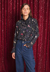 Sister Jane Tarot Reader Blouse, Black Multi