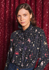 Sister Jane Tarot Reader Blouse, Black Multi