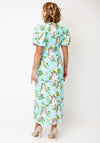 Sister Jane All-Over Sequin Floral Pattern Midi Dress, Turquoise Multi