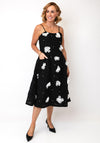 Sister Jane Myra Flower Applique Dress, Black