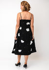 Sister Jane Myra Flower Applique Dress, Black