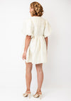 Sister Jane Chalk Jacquard Puff Sleeve Mini Dress, Cream