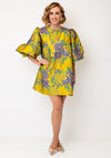 Sister Jane Muse Jacquard Mini Dress, Lime Yellow