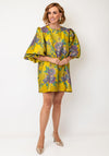 Sister Jane Muse Jacquard Mini Dress, Lime Yellow