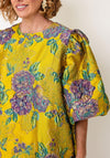 Sister Jane Muse Jacquard Mini Dress, Lime Yellow