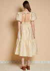 SISTER JANE YARROW JACQUARD MIDI DRESS