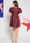 SISTER JANE BORDEAUX BOW MINI DRESS