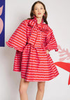 Sister Jane Clara Cherry Jacquard Mini Dress, Carmin Red