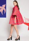 Sister Jane Clara Cherry Jacquard Mini Dress, Carmin Red