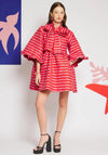 Sister Jane Clara Cherry Jacquard Mini Dress, Carmin Red