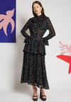 SISTER JANE ELODIE SPOT CHIFFON MAXI DRE