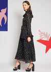 SISTER JANE ELODIE SPOT CHIFFON MAXI DRE