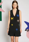 SISTER JANE RAYON APPLIQUE MINI DRESS