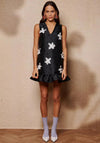 Sister Jane Dream Glow Flora Mini Dress, Black