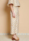 Sister Jane Mora Jacqaurd Wide Leg Trousers, Beige