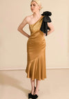 Sisters By Caroline Kilkenny Kennedy Sequin Satin Maxi Dress, Gold