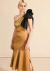 Sisters By Caroline Kilkenny Kennedy Sequin Satin Maxi Dress, Gold