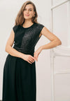 Sisters by Caroline Kilkenny Feya Sequin Panel Dress, Black