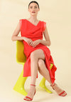 Sisters by Caroline Kilkenny Joop Asymmetric Dress, Soft Red