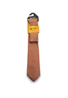 6th Sense Tie & Pocket Square, Orange & Black