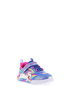Skechers Toddler Girls Magical Collection S Lights Trainer, Purple