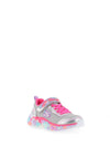 Skechers Girls S Lights Eternal Heart Trainers, Silver