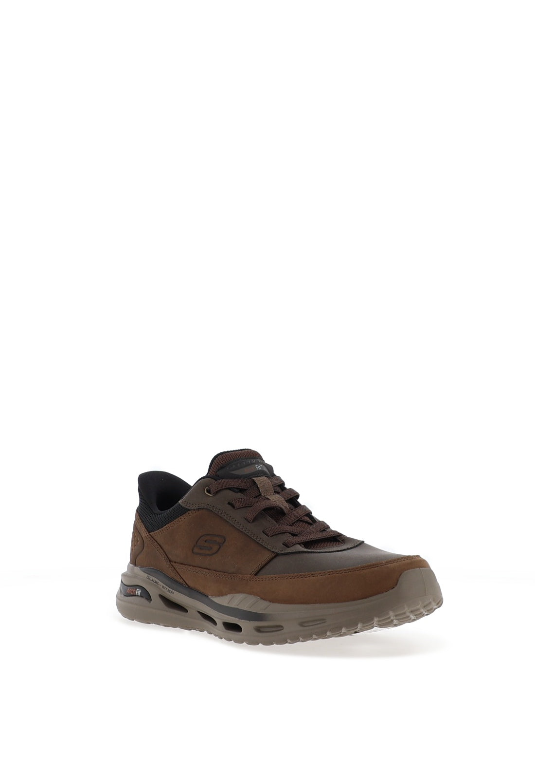 Skechers Arch Fit Moxley Slip Ins Trainers, Cocoa Brown