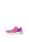 Skechers Girls S Lights Painted Daisy Trainer, Pink Multi