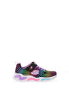 Skechers Girls S Lights Wavy Beams Trainer, Black Multi