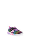 Skechers Girls S Lights Wavy Beams Trainer, Black Multi