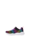 Skechers Girls S Lights Wavy Beams Trainer, Black Multi