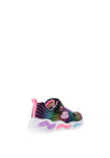 Skechers Girls S Lights Wavy Beams Trainer, Black Multi