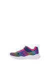 Skechers Girls S Lights Wavy Beams Trainer, Navy Multi