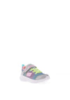 Skechers Girls Snap Prints 2.0 Stars Away Trainer, Silver Multi