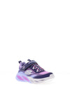 Skechers Girls S Lights Cosmic Glow Trainer, Purple