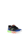 Skechers Boys Flex Glow Bolt Trainer, Black Multi